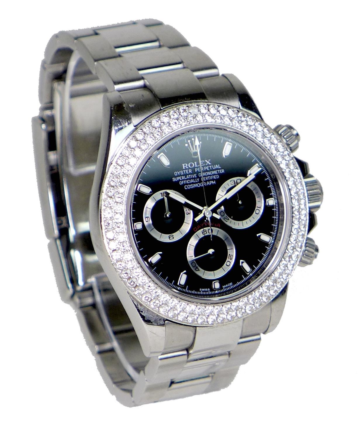 Rolex Daytona Diamond Bezel Watch In Pakistan