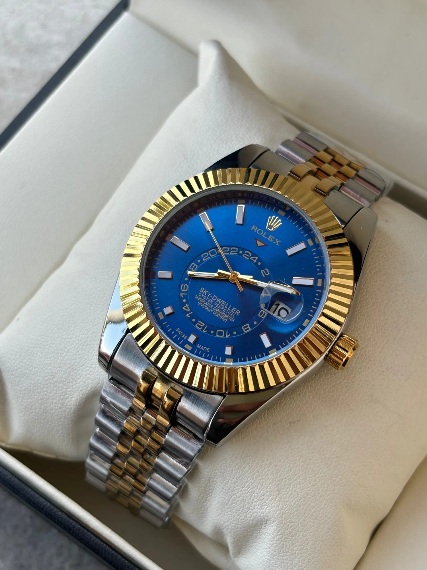 Rolex Two-Tone Sky Dweller Blue Dial Watch In Pakistan